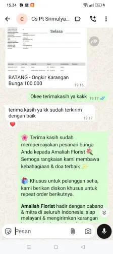 Testimonial Papan Bunga podomoro city