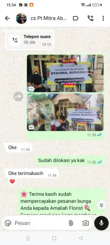 Testimonial Papan Bunga podomoro city